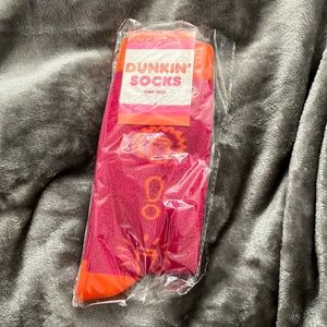 Dunkin Donuts logo sock NWT